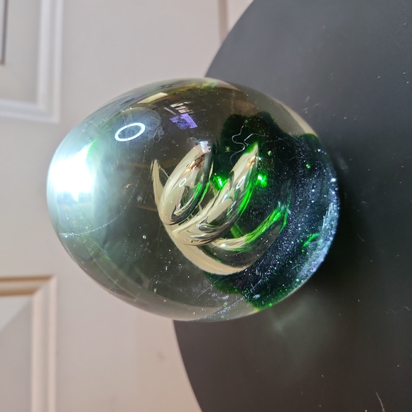 Glass Swirl Paperweight Magmum Vintage 4" - Picture 4 of 10